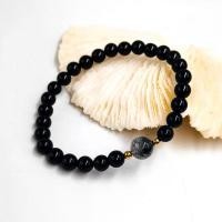 ราคา กำไลข้อมือหินเสริมดวง กำไลข้อมือสีดำ หินนำโชคแท้ หินมงคล ไหมดำ นิล (16774385502)