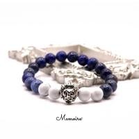 ราคา กำไลข้อมือหินธรรมชาติแท้ ลาพิส ชาซูลี สร้อยหินนำโชค (8154488348)
