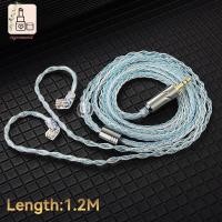 ราคา FI QKZ T1 สายหูฟัง 8 Strand ทองแดงชุบเงินอัพเกรดสาย 3 5 มม สายหูฟังสําหรับ ZXN ZXT AK6 ZS10 EDX Pro ZSR CCA GOOD (57607824900)