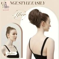 ราคา Hairpieces ผมปลอมสำหรับผู้หญิง ทรงสั้นและหางม้าสูง พร้อม claw clip ให้ลุคธรรมชาติ (40879568165)