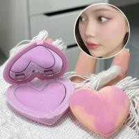 ราคา Love Heart Shape Blush Cream Monochrome Smooth Cheek Palette Pink Blusher Mud Matte Purple Tint F9f6 (49957594960)