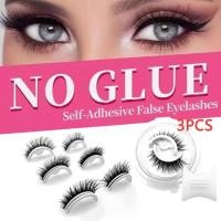 ราคา Fluffy ขนตาปลอม wispy Cat Eye Look Faux Cluster Eye Strip Curling Natural Lashes eyelash Q7m2 (44479446444)