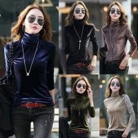 ราคา 12415X เสื้อคอเต่า เสื้อคอปีนแแขนยาว ผ้ากำมะหยี่นิ่ม (23426300015)
