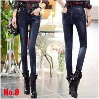 ราคา 11656X กางเกงยีนส์ SLIMกันหนาว ซับกำมะหยี่ เบอร์ 8 (88613206)