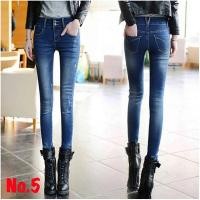 ราคา 11656X กางเกงยีนส์ SLIMกันหนาว ซับกำมะหยี่ เบอร์ 5 (88609075)