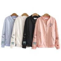 ราคา 12345LM Bomber Jacket เสื้อแจ็คเก็ตกันลมกันหนาว แต่งปักลายน่ารัก (18554285162)