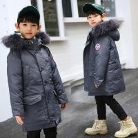 ราคา 1041K เสื้อโค้ทยาวสำหรับเด็กโต บุขนเป็ด แต่งเฟอร์ถอดได้ (1658448712)