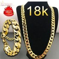 ราคา สร้อยคอชุบทอง 18K โยโลโก หลายขนาด ดีไซน์คล้ายสร้อยข้อมือ สำหรับผู้ชาย (56007760635)