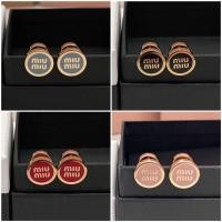 ราคา New Miu miu enameled earrings ของแท้ พร้อมส่ง ทักรีเชคสต็อกรายวันก่อนกดสั่งค่า (40860362739)