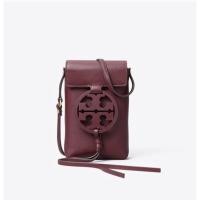 ราคา New Tory Burch Miller Phone Crossbody red burgundy (18146873133)