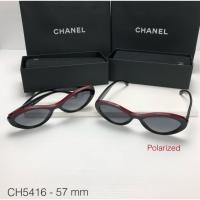 ราคา New Chanel oval sunglasses แว่นกันแดด CH5416 กรอบดำขอบแดง มือ1ของแท้ พร้อมส่ง (29789315653)