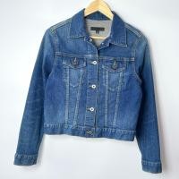 ราคา แจ็กเก็ตยีนส์ผู้หญิง ทรงครอป Uniqlo Cropped Denim Jacket (27394516318)