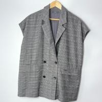 ราคา CC Double O Blazer เบลเซอร์ผู้หญิง แขนล้ำ ติดกระดุม 2 เม็ด ลายตาราง ผ้าโพลีเอสเตอร์ ผสม ผ้าเรย่อน สีเทา (45257610100)