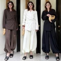 ราคา พร้อมส่ง 9960 D20811 GENIE PANTS STUDIOX2 กางเกงทรงบอลลูน หรือ กางเกงจินนี่เอวยางยืด Oversize Blazer เบลเซอร์ (44064831632)