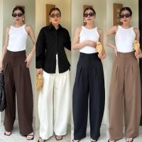 ราคา เปิดพรี 010 STUDIOX2 BARREL SLACK PANTS STUDIOX2 SMLXL2XL3XL กางเกงสแลคทรงขาโค้ง รุ่นนี้จะเป็นกางเกงผ้าจับจีบ (43351328882)