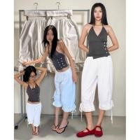 ราคา พร้อมส่ง jinny x lace pants 490 mo studio กางเกงจีนี่ ปลายขาลูกไม้ รุ่นนี้ความยาว 5 ส่วน ผ้าคอตต้อนอย่างดี (57807126104)