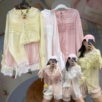 ราคา lace bell sleeve top เสื้อลูกไม้คอบัว แขนยาว ปลายแขนกระดิ่ง lace puff shorts กางเกงขาสั้น ทรง puff เอวยางยืด (45706513177)