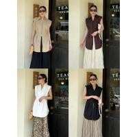 ราคา 1002 ? ? ? ? ? ? ? SLEEVELESS OVERSIZE SHIRT DRESS WITH BUTTONS DETAILS STUDIOX2 590 เดรสเซิ้ตทรงโอเวอร์ไซส์ไหล่ล้ำคอปก (42211352371)