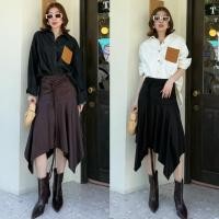 ราคา 1265 New Arrival STUDIOX2 MIDI SUEDE SKIRT WITH BELT SMLXL 590 กระโปรงหนังกลับชายหางปลา มาพร้อมกับเข็มขัด (27543562007)