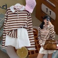 ราคา polo stirpe lace collar top เสื้อคอปก แขนยาว เล่นดีเทลคอปก แต่งลูกไม้น่ารักมาก ลายริ้วเล็กๆน่ารักลืม ใส่เดี่ยวๆ (57855429748)