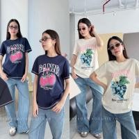 ราคา Ganni Fruity T shirt 390 VALEN เสื้อยืดคอกลมแขนสั้น งานชนช็อปไป สกรีนลายผลไม้เป็นองุ่นและเบอร์รี่ คอลใหม่รับซัมเมอร์ (55304413391)