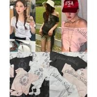 ราคา SCULPT Off shoulder top 350 VALEN เสื้อปาดไหล่ ดีเทลผูกเอว เก๋มากค่า สกรีนลายทั้งด้านหน้าและด้านหลัง ใส่ได้หลายแบบ (54655688182)