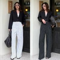 ราคา พร้อมส่ง 010 PolkaDot ใหม่ล่าสุด ไม่เก็บแล้วจะเสียดาย STUDIOX2 BARREL SLACK PANTS SMLXL2XL3XL690 กางเกงสแลค (42813808452)