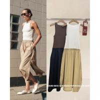 ราคา 9985 STUDIOX2 ROUND NECK SLEEVELESS BALLON POPLIN DRESS 790 เดรสแขนกุด คอกลม ท่อนบนเป็นผ้ายืด กระโปรงบอลลูน (56554157145)