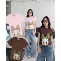 ราคา G Daisy Duck T shirt 350 VALEN เสื้อยืดคอกลมแขนสั้น งานชนช็อปไปเลยค้า ลายสกรีนน้องเป็ดเดซี่ คอลใหม่ (55203460378)