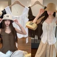 ราคา พร้อมส่ง Sweety top 490 mo studio เสื้อสายใหญ่ ผูกโบยาวหน้า ผ้าลินนินค้อตต้อล ซิปข้างตัว ทรงสวย ใส่ออกมาน่ารัก (48307812197)