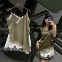 ราคา zr satin lace top Avocado เสื้อสายเดี่ยวตัวยาว เนื้อผ้าซาติน แต่งลูกไม้ช่วงอกและชาย หรือใส่เสี้อทับ (46857990162)