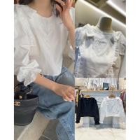 ราคา พร้อมส่ง Heart x cotton top 490 TEEDA เสื้อแขนยาวผ้าคอตตอน สไตล์เกาหลีแต่งลูกไม้และโบว์ อกเป็นรูปหัวใจน่ารักมาก (40626615534)