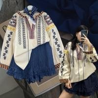 ราคา boho embroid top เสื้อ boho style แขนยาว แต่งปักตลอดแขน และช่วงหน้า แขนทรงพอง balloon คอวี แบบเชือกพู่ห้อย น่ารักมาก (49057100877)