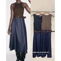ราคา 9983 STUDIOX2 DENIM MAXI DRESS WITH BELT size01 02 790 เดรสยาวทรงแมกซี่ท่อนบนเป็นผ้ายืด ท่อนล่างเป็นผ้ายืด (57004814891)