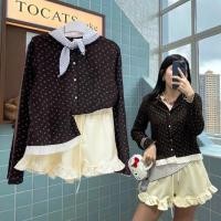 ราคา เปิดพรี flower ruffle top เสื้อแขนยาว เนื้อผ้านุ่ม ลายดอกไม้เล็กๆน่ารักมาก ชายเสื้อแต่งระบายปลาย ปลายแขนและช่วงคอแต่ง (53803415796)