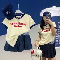 ราคา good luck 3d t shirt เสื้อยืดคอกลม แขนสั้น กุ๊นขอบ ที่คอและปลายแขน เนื้อผ้านุ่ม ทรงสวย แต่งอักษรแบบ3d velvet (52306808309)