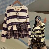 ราคา brown yellow blue cardigan cardigan แขนยาว คอวี ผ้าไหมพรม ไม่หนามาก ใส่สบาย สีโทนน่ารักมาก (52301831573)