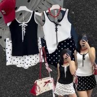 ราคา lace rope tank top เสื้อกล้ามผ้าร่องตัวเก๋ เล่นดีเทลแต่งขอบกุ๊นสี ช่วงอกแต่งตาไก่ ร้อยเชือกสายลูกไม้ น่ารักมาก (51000810512)