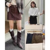 ราคา 8536 New Arrival STUDIOX2 SUEDE MINI SKIRT SMLXLXXL 590 กระโปรงกางเกงหนังกลับ แต่งดีเทลขอบเอว มีเข็มขัดให้ไปด้วย (47251207011)