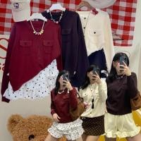 ราคา pocket polo knit top เสื้อคอปก แขนยาว คอวี แต่งกระดุม แต่งกระเป๋าหน้า 2 ฝั่ง ผ้านิ่ม ใส่สบาย ไม่ร้อน สีน่ารักมาก (43378293024)