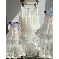 ราคา Chiffon x lace skirt 490 Mo studio กระโปรงยาวพริ้ว ผ้ามุ้งติดระบาย สวยหวานมาก งานเกรดนำเข้า ตัดเย็บเรียบร้อย (41166494702)