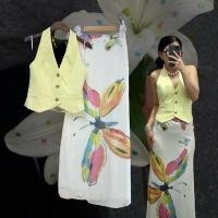 ราคา butterfly skirt กระโปรงผ้ามุ้ง ลายปริ้นผีเสื้อ สีโทนสดใสน่ารัก มีซับในในตัว ตัวผ้านุ่มเลย ใส่สบาย ทรงเอวต่ำเล็กน้อย (40912380711)