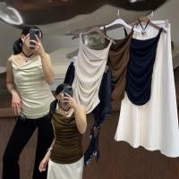 ราคา layer tank top เสื้อกล้ามคอถ่วง ช่วงไหล่เป็นแบบหมุนๆ เก๋มาก ช่วงตัว เป็นแบบเย็บ 2 ฝั่ง ย่นๆ เป็น layer เนื้อผ้าผสม (29967088472)