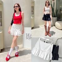 ราคา Mini belt skirt S M 390 กระโปรงสั้น ดีไซน์เลเยอร์ชั้นๆ ซิปข้าง ดีเทลแต่งเข็มขัดด้านหน้า ดูมีกิมมิค ผ้าคอตตอล amuse (28557241664)