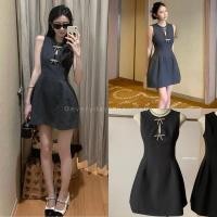 ราคา Fabbi dress 590 เดรสกล้ามแขนกุด เว้าอก มีเข็มกลัดโบว์เพชร น่ารักมากกก งานสวยดูแพง โทนสีเบสิค เรียบหรู wg we (28256092252)