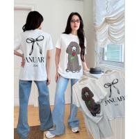 ราคา January dog T shirt 350 เสื้อยืดแขนสั้นงานสกรีนลายน้องหมาพุดเดิ้ลสุดคิ้วท์น่ารักมาก ลายสกรีนคมชัดทั้งหน้า หลัง valen (28003274114)