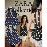 ราคา Polkadot halter top 450 Mo studio เสื้อคล้องคอจุดใหญ่ พื้นดำ โบคอหลัง งานมีซับในทั้งตัว ซิปข้าง (27641267630)