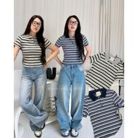 ราคา Stripe basic polo 350 สไตล์นี้มาแรงที่สุดในซีซั่นนี้เลยค่า เสื้อคอปกโปโลผ้าทอลายริ้ว จับคู่โทนสีได้ละมุนเกาหลี valen (27408019893)