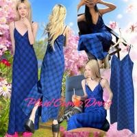 ราคา New พร้อมส่ง summer Plaid camis Dress ชุดเดรสสายเดี่ยวลายสก็อตทรงยาว mo studio (27182132299)