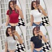 ราคา Candid crop t shirt เสื้อยืดคอกลมแขนสั้น ทรงครอป ผ้าเนื้อนิ่มใส่สบาย มาพร้อมงานปักที่อก เบสิค แมทช์ง่าย ทรงสวยมากค่ะ (26974781764)